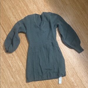 Cupshe Green Knit Midi Dress